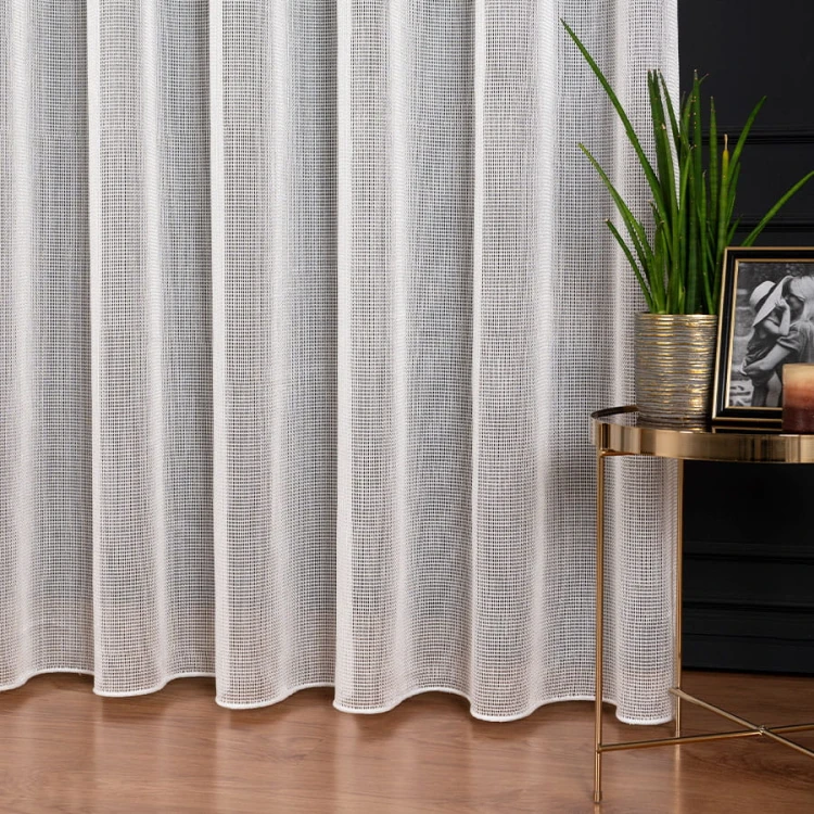 MALIA Firana fantazyjna z ołowianką, wysokość 300cm, kolor biały