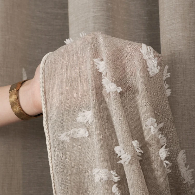 ALEXA Firana fantazyjna, wysokość 300cm, kolor chłodny beż