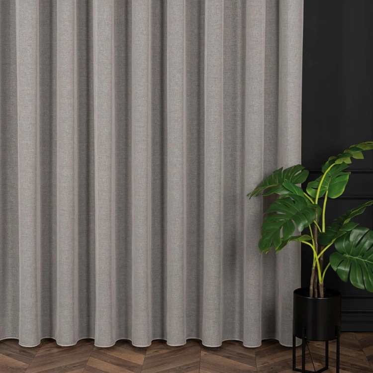PETRA Firanka z ołowianką, wysokość 320cm, kolor szary