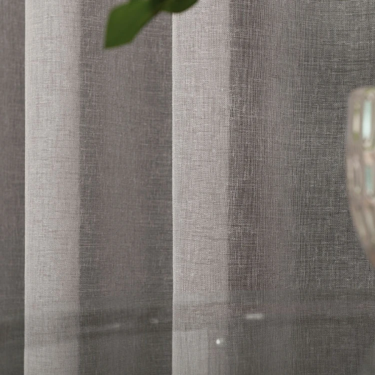 PETRA Firanka z ołowianką, wysokość 320cm, kolor szary
