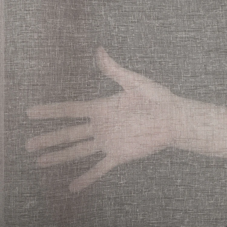 PETRA Firanka z ołowianką, wysokość 320cm, kolor szary