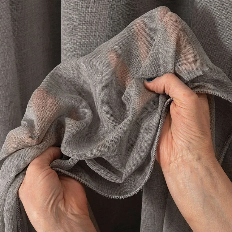 PETRA Firanka z ołowianką, wysokość 320cm, kolor szary