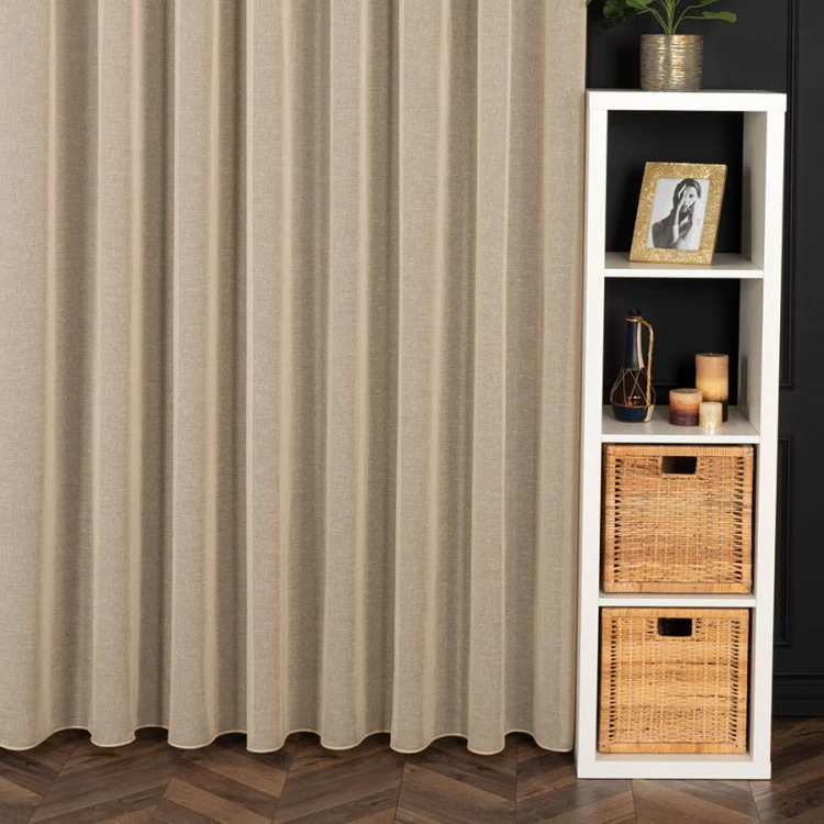 PETRA Firanka z ołowianką, wysokość 320cm, kolor beżowy