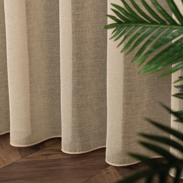 PETRA Firanka z ołowianką, wysokość 320cm, kolor beżowy