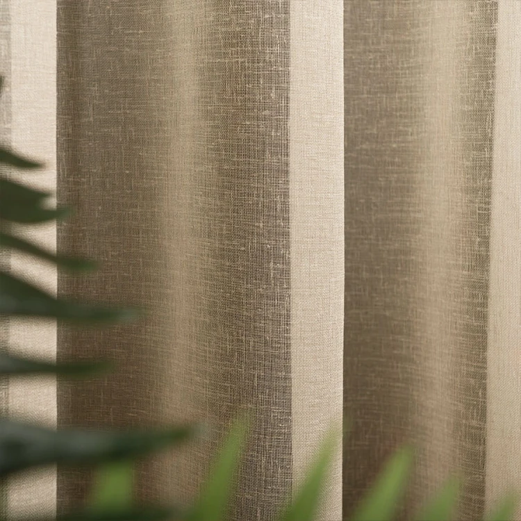 PETRA Firanka z ołowianką, wysokość 320cm, kolor beżowy