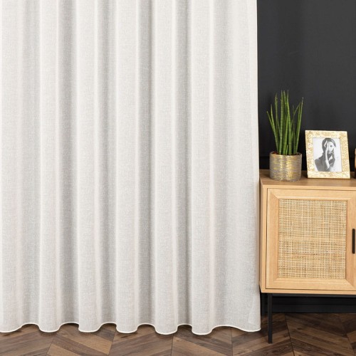 PETRA Firanka z ołowianką, wysokość 320cm, kolor ecru