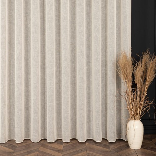 PETRA Firanka z ołowianką, wysokość 320cm, kolor kremowy