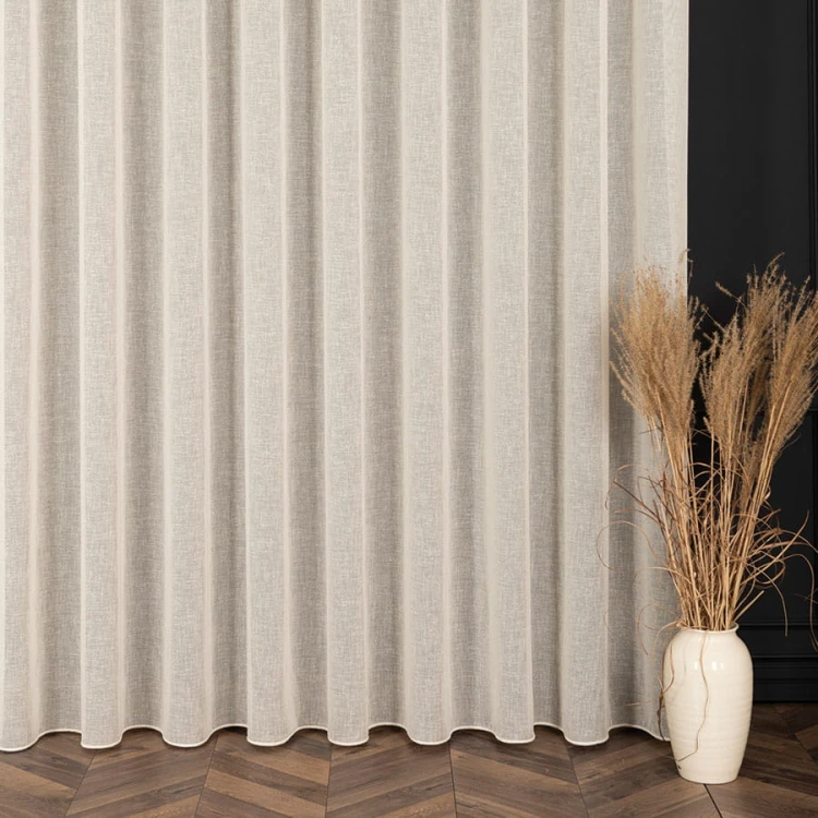 PETRA Firanka z ołowianką, wysokość 320cm, kolor kremowy