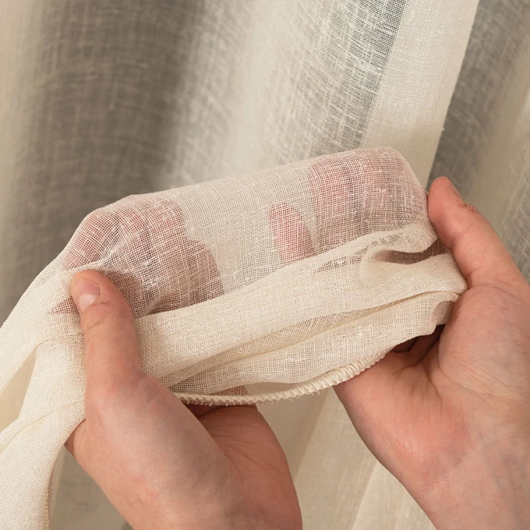 PETRA Firanka z ołowianką, wysokość 320cm, kolor kremowy