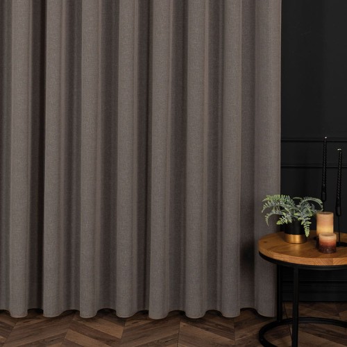 PETRA Firanka z ołowianką, wysokość 320cm, kolor brązowy