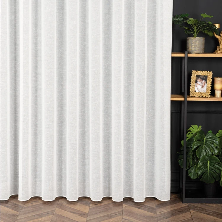 PETRA Firanka z ołowianką, wysokość 320cm, kolor offwhite