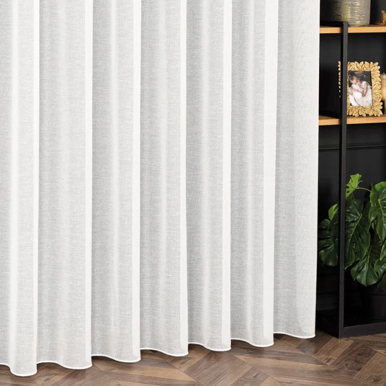 PETRA Firanka z ołowianką, wysokość 320cm, kolor offwhite