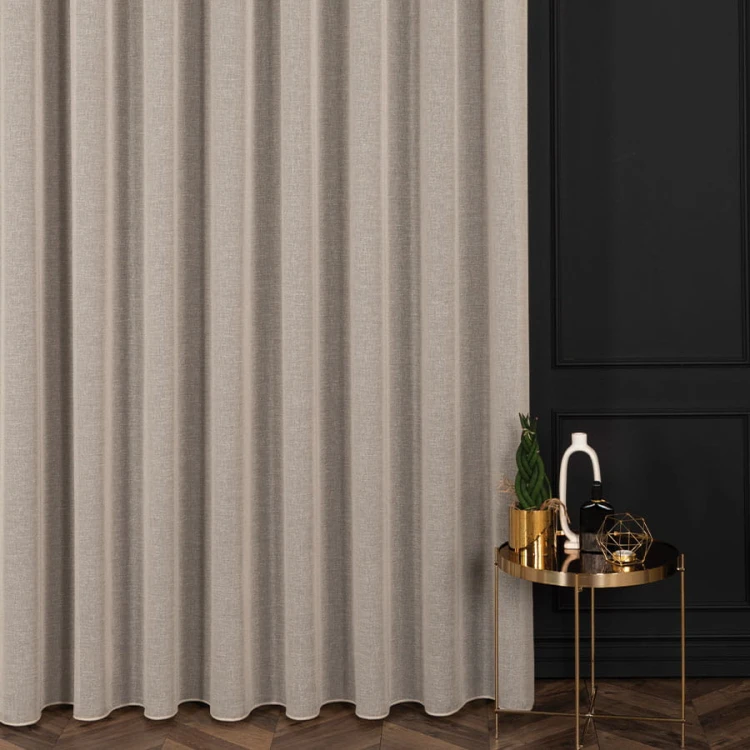 PETRA Firanka z ołowianką, wysokość 320cm, kolor chłodny beżowy