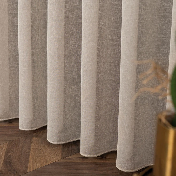 PETRA Firanka z ołowianką, wysokość 320cm, kolor chłodny beżowy