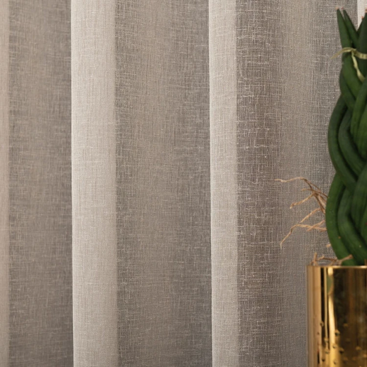 PETRA Firanka z ołowianką, wysokość 320cm, kolor chłodny beżowy