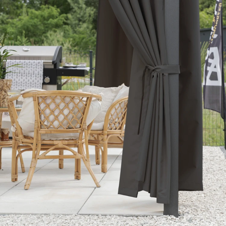 SIMBA Tkanina dekoracyjna zewnętrzna premium, szerokość 150 cm, kolor 286 ciemny szary TD0027/TDW/286/150000/1