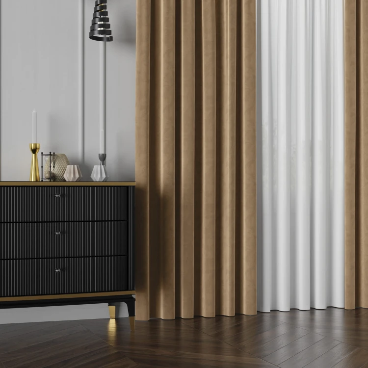 VELVET Tkanina dekoracyjna, wysokość 300cm, kolor 011 camelowy VELVET/TZP/011/000300/1