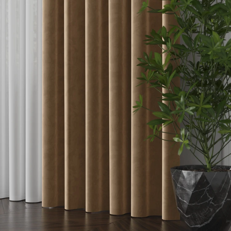 VELVET Tkanina dekoracyjna, wysokość 300cm, kolor 011 camelowy VELVET/TZP/011/000300/1