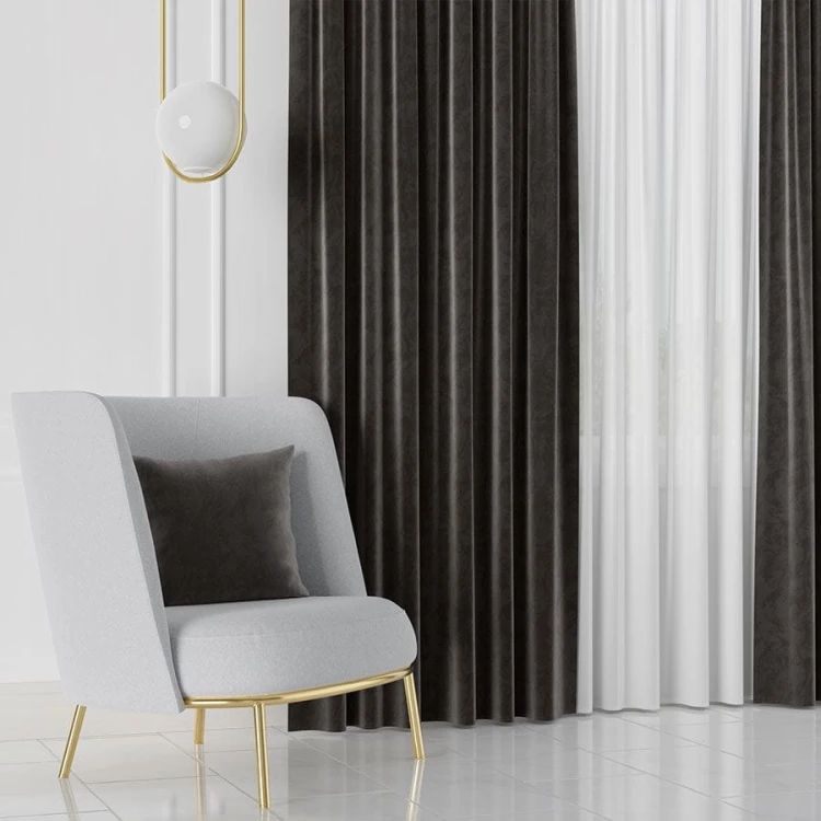 VELVET Tkanina dekoracyjna, wysokość 300cm, kolor 084 grafitowy VELVET/TZP/084/000300/1