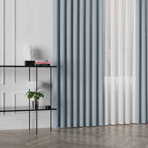 LISA Tkanina dekoracyjna, wysokość 300cm, kolor 017 jasny niebieski 004150/TDP/017/000300/1