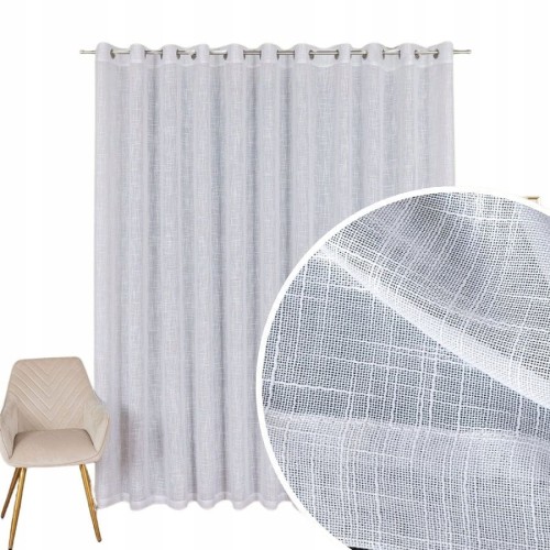 Firana typu Lniana, gruba na przelotkach 300 cm x 250