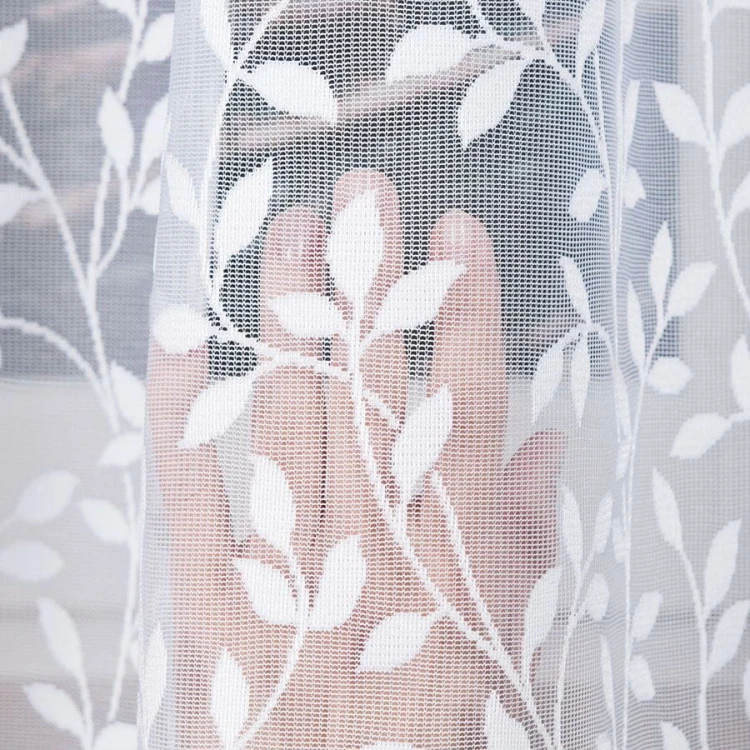 Firanka żakardowa ze wzorem po całości, wysokość 150cm, kolor 001 biały 023058/000/001/000150/1