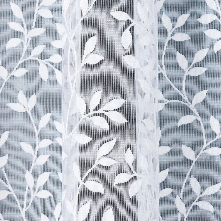 Firanka żakardowa ze wzorem po całości, wysokość 150cm, kolor 001 biały 023058/000/001/000150/1