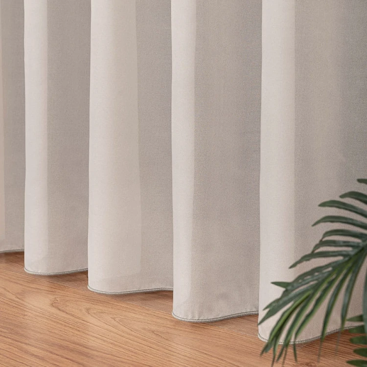 Firanka fantazyjna z ołowianką, wysokość 320cm, kolor szary