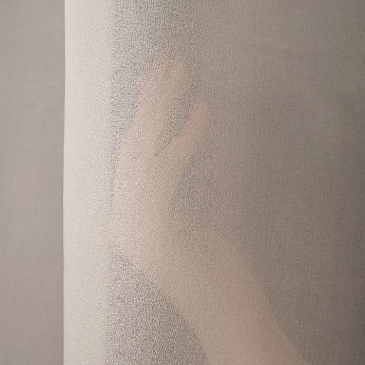 Firanka fantazyjna z ołowianką, wysokość 320cm, kolor szary