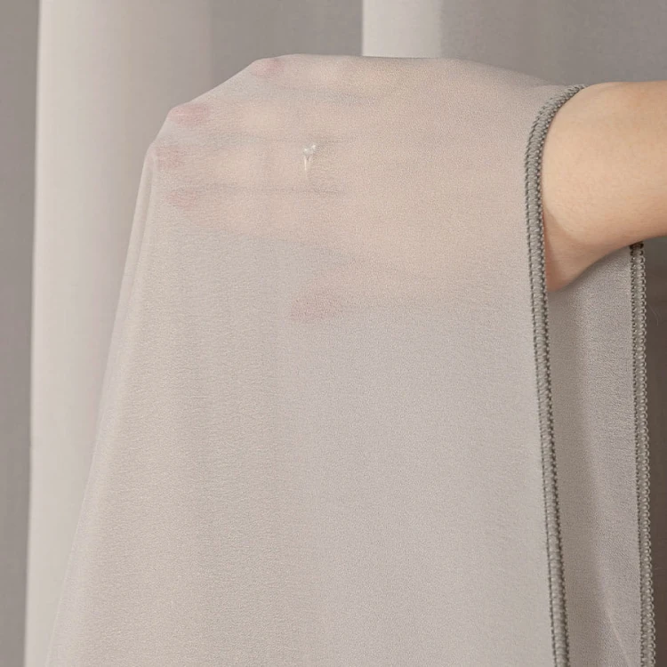 Firanka fantazyjna z ołowianką, wysokość 320cm, kolor szary