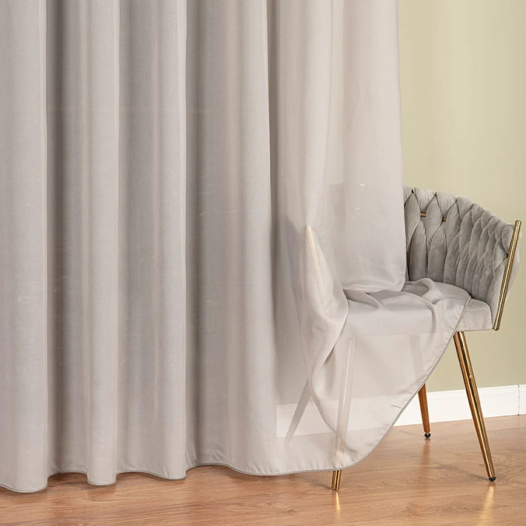 Firanka fantazyjna z ołowianką, wysokość 320cm, kolor szary