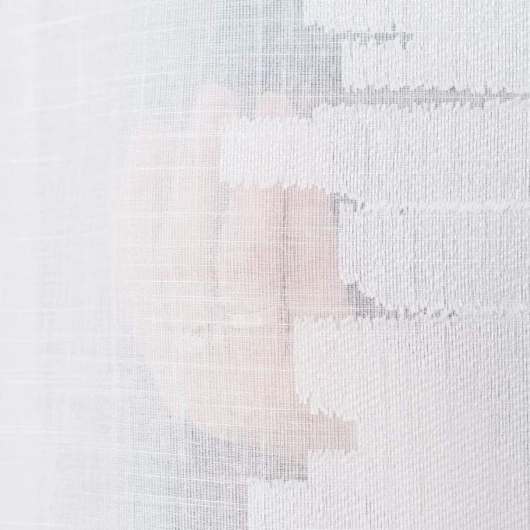 Firanka fantazyjna ze wzorem po całości z ołowianką, wysokość 300cm, kolor biały