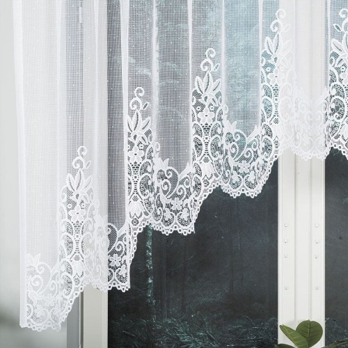 BERENIKA Firanka żakardowa gotowa, szerokość 330 x wysokość 140cm, kolor biały