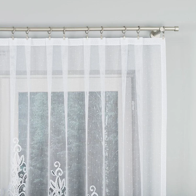 BERENIKA Firanka żakardowa gotowa, szerokość 330 x wysokość 140cm, kolor biały