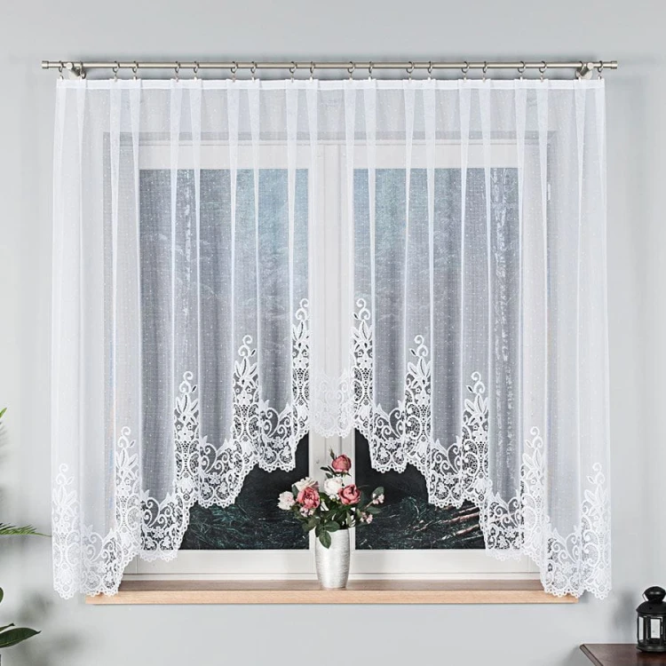 BERENIKA Firanka żakardowa gotowa, szerokość 300 x wysokość 160cm, kolor biały