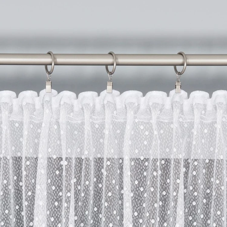 Firanka żakardowa ze wzorem pasowym, wysokość 230cm, kolor 001 biały 017480/000/001/000230/1