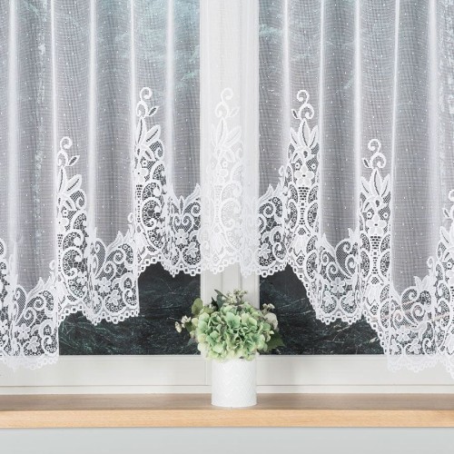 BERENIKA Firanka żakardowa gotowa, szerokość 400 x wysokość 170cm, kolor biały