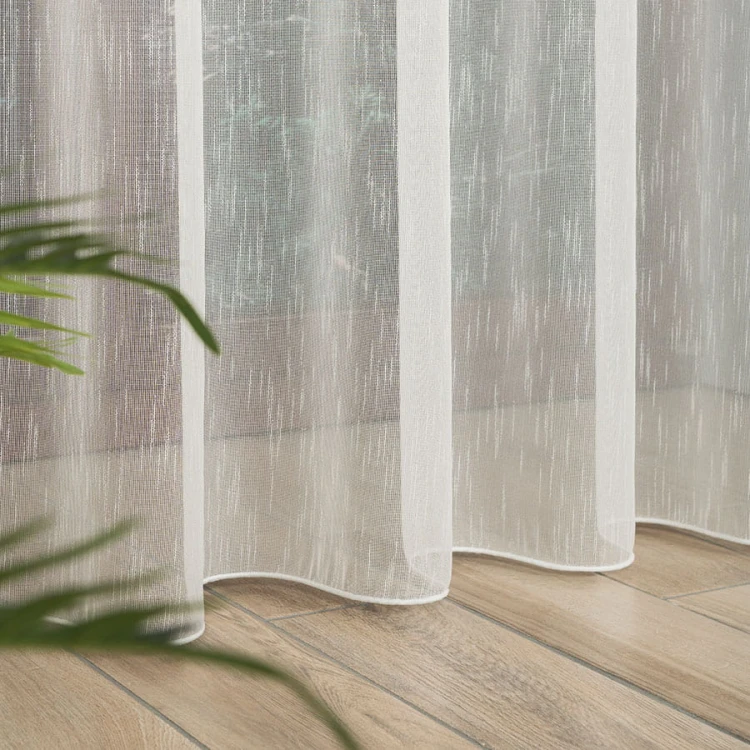 Firanka fantazyjna z ołowianką, wysokość 330cm, kolor kremowy