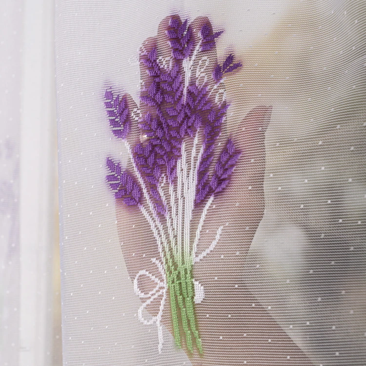 Firanka żakardowa drukowana ze wzorem po całości, wysokość 170cm, kolor biały