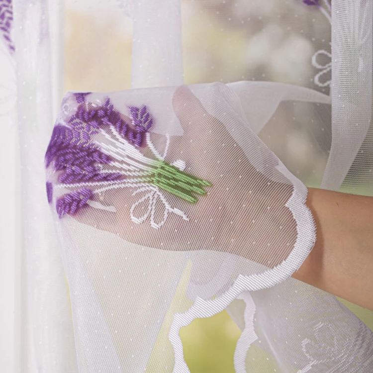 Firanka żakardowa drukowana ze wzorem po całości, wysokość 170cm, kolor biały