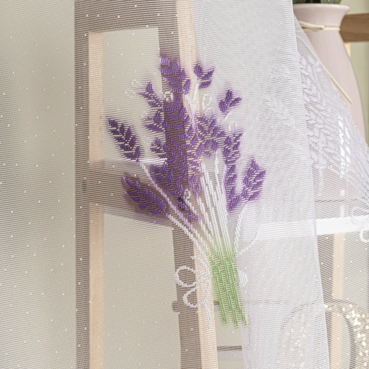 Firanka żakardowa drukowana ze wzorem po całości, wysokość 250cm, kolor biały