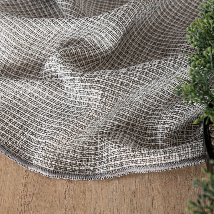 Firanka typu bukla z ołowianką, wysokość 300cm, kolor ciemny szary