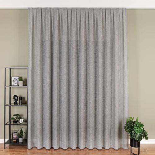 Firanka typu bukla z ołowianką, wysokość 300cm, kolor ciemny szary