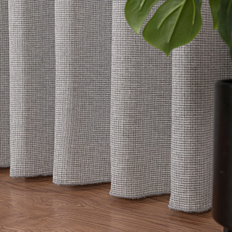 Firanka typu bukla z ołowianką, wysokość 300cm, kolor ciemny szary