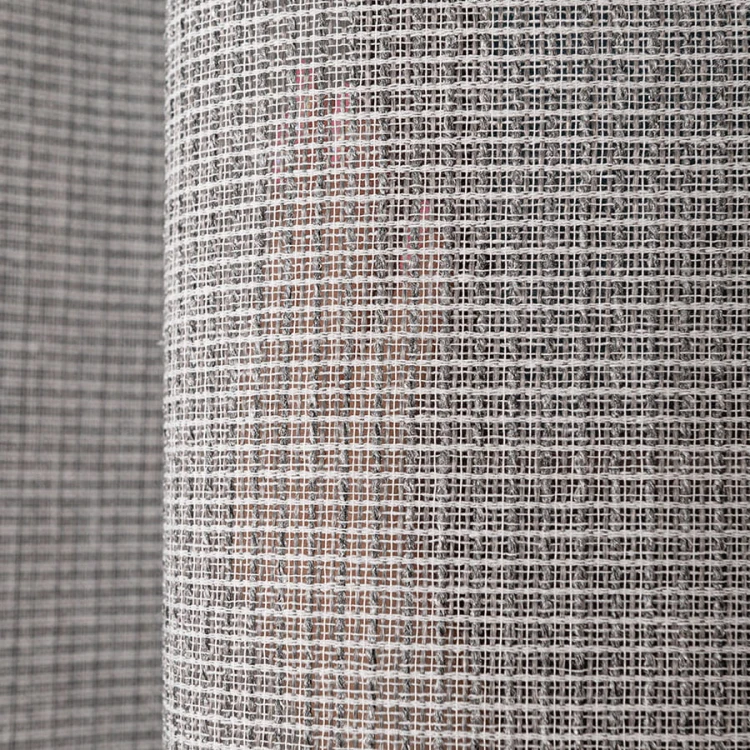 Firanka typu bukla z ołowianką, wysokość 300cm, kolor ciemny szary