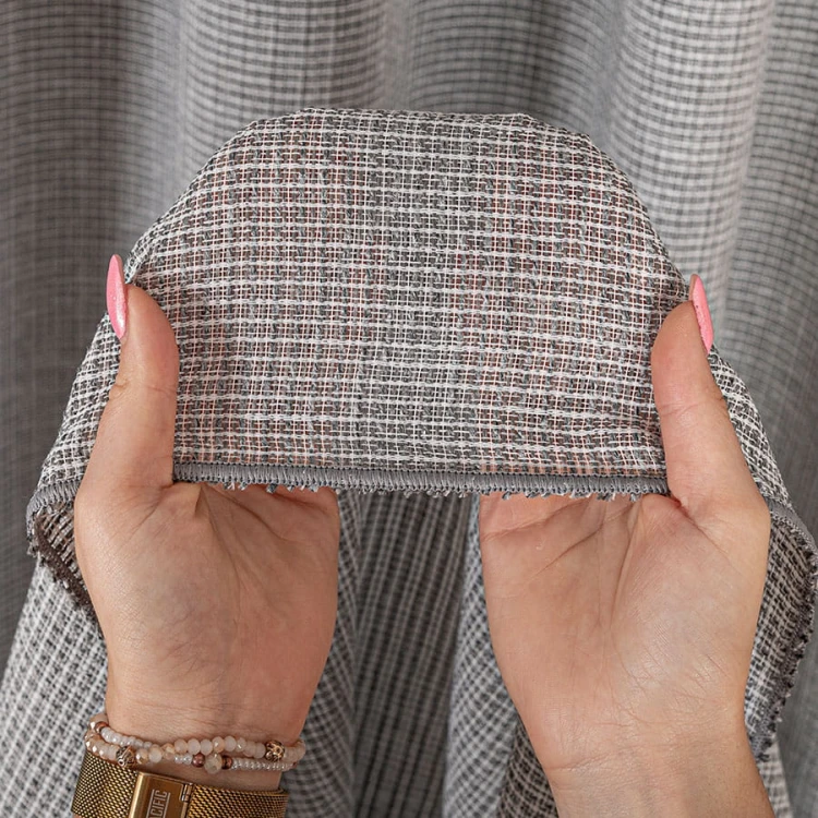 Firanka typu bukla z ołowianką, wysokość 300cm, kolor ciemny szary