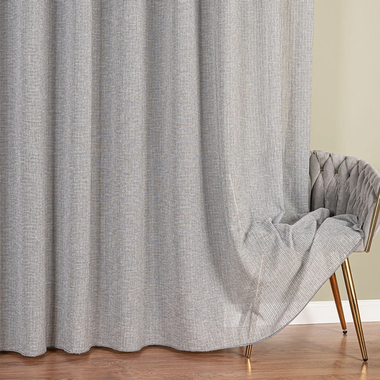 Firanka typu bukla z ołowianką, wysokość 300cm, kolor ciemny szary