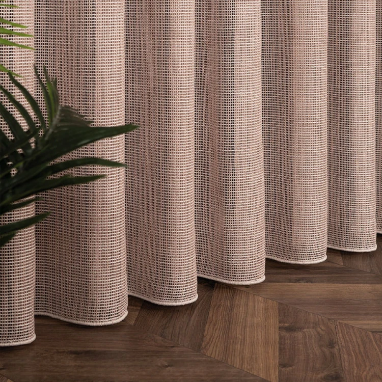 ALTERA Firanka, wysokość 310cm, kolor różowy z błyskiem