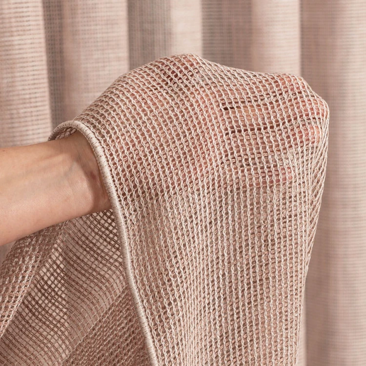 ALTERA Firanka, wysokość 310cm, kolor różowy z błyskiem