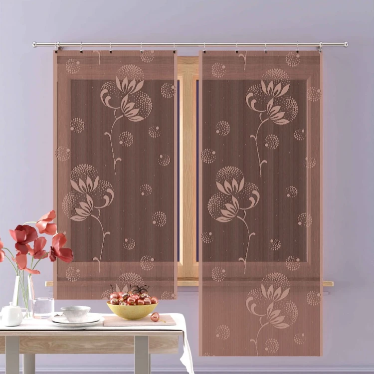 Firanka żakardowa panelowa, szerokość panelu 65cm, kolor beżowy